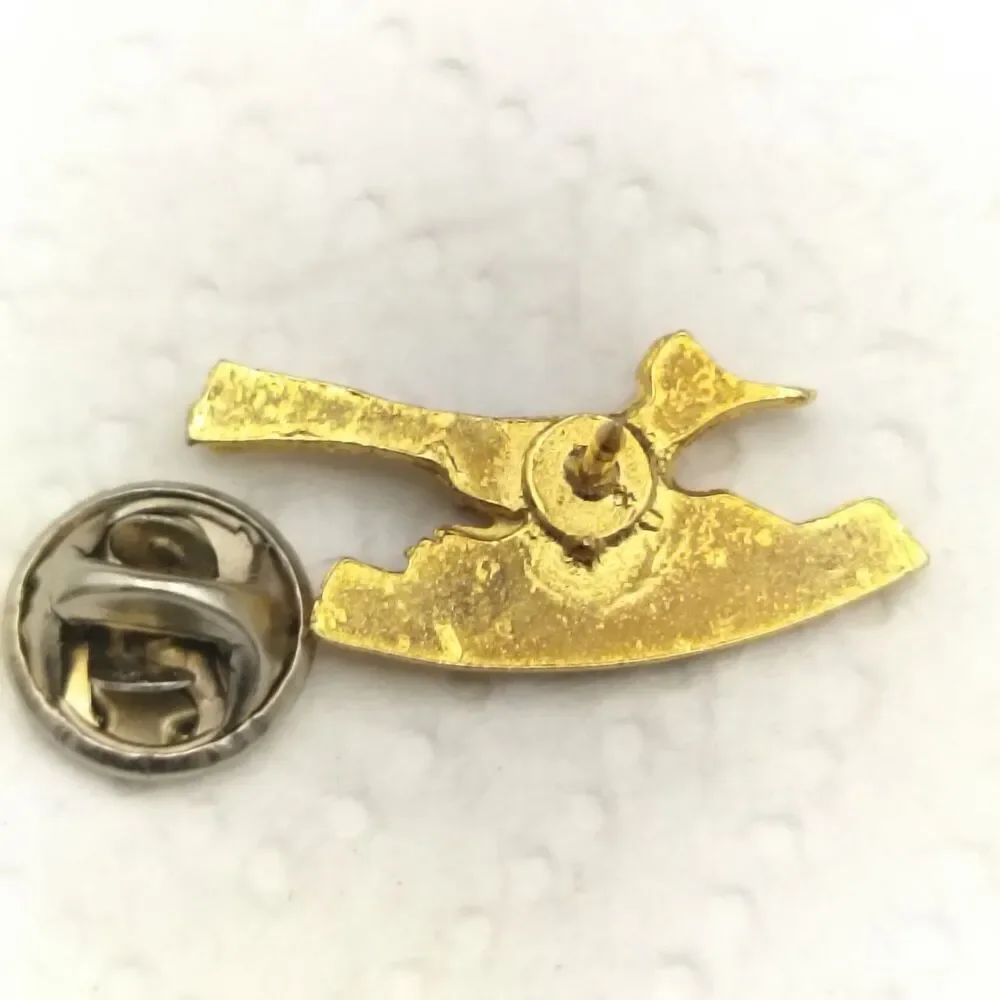 New Mexico Roadrunner Pinback Brooch State Bird Gold Tone Lapel Pin
